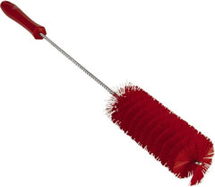 Vikan - 2" Diam Polyester Valve Brush - 19-5/8" OAL, 5-15/16" Head Length, Polypropylene & Stainless Steel Handle - Exact Tooling
