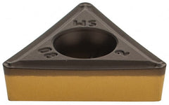 Iscar - TCMT3-2 SM Grade IC8150 Carbide Turning Insert - TiCN/Al2O3 Finish, 60° Triangle, 3/8" Inscr Circle, 5/32" Thick, 1/32" Corner Radius - Exact Tooling