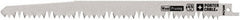 Porter-Cable - 9" Long x 3/4" Thick, High Speed Steel Reciprocating Saw Blade - Straight Profile, 4 to 5 TPI, Toothed Edge, Universal Shank - Exact Tooling