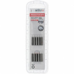 Wiha - 6mm Hex Screwdriver Bit - 1/4" Drive, 1" OAL - Exact Tooling