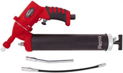 Proto - 3,600 Max psi, Air-Operated Grease Gun - 14 oz Capacity, 1/8 Thread Outlet, 3-Way, Bulk, Cartridge & Filler Pump - Exact Tooling