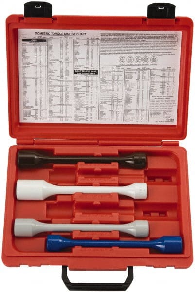 Proto - 12.3" Long, Black/White/Gray/Blue Steel American Car Wheel Torque Set - For Use with Domestic & Foreign Vehicles - Exact Tooling