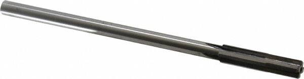 Made in USA - 11/32" Carbide-Tipped 4 Flute Chucking Reamer - Straight Flute, 9/32" Straight Shank, 1-1/2" Flute Length, 6" OAL - Exact Tooling