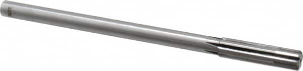 Made in USA - 1/2" Carbide-Tipped 6 Flute Chucking Reamer - Straight Flute, 7/16" Straight Shank, 2" Flute Length, 8" OAL - Exact Tooling
