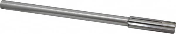 Made in USA - 9/16" Carbide-Tipped 6 Flute Chucking Reamer - Straight Flute, 7/16" Straight Shank, 2" Flute Length, 8" OAL - Exact Tooling