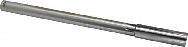 Made in USA - 43/64" Carbide-Tipped 6 Flute Chucking Reamer - Straight Flute, Straight Shank, 2-1/4" Flute Length, 9" OAL - Exact Tooling