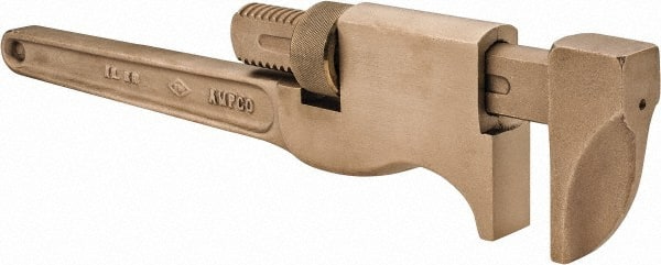 Ampco - 18" Aluminum Bronze Alloy Monkey Wrench - 3" Pipe Capacity - Exact Tooling