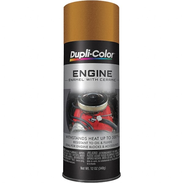 Krylon - 12 oz Universal Gold Automotive Heat Resistant Paint - High Gloss Finish, Comes in Aerosol Can - Exact Tooling