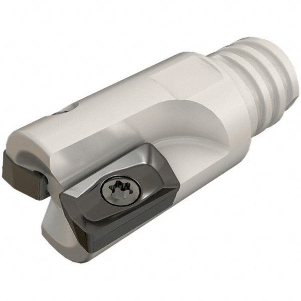 Iscar - 20mm Cut Diam, 7.7mm Max Depth of Cut, 21.5mm OAL, Indexable Square Shoulder End Mill - HP ANKT 0702.. Inserts, T12 Modular Connection, 90° Lead Angle, Series Heliplus, Multimaster - Exact Tooling