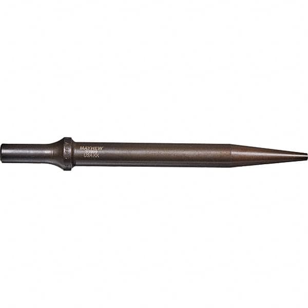 Mayhew - 3/16" Head Width, 7-1/2" OAL, Tapered Punch Chisel - Round Drive, Round Shank, Steel - Exact Tooling
