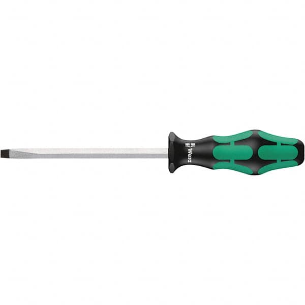 Wera - 8mm Blade Width, Slotted Screwdriver - 150mm Blade Length, Hexagon Shank, Ergonomic Handle - Exact Tooling