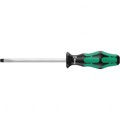 Wera - 8mm Blade Width, Slotted Screwdriver - 150mm Blade Length, Hexagon Shank, Ergonomic Handle - Exact Tooling