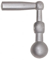 Jergens - 7/8" Hub Height Crank Handle - 1/2" Bore, 6-1/8" Center to Center, Steel - Exact Tooling