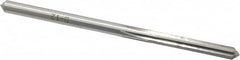 Made in USA - #16 High Speed Steel 6 Flute Chucking Reamer - Straight Flute, 0.177" Straight Shank, 1-1/8" Flute Length, 3-3/8" OAL - Exact Tooling