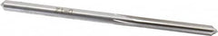 Made in USA - #19 High Speed Steel 6 Flute Chucking Reamer - Straight Flute, 0.166" Straight Shank, 1-1/8" Flute Length, 3-1/4" OAL - Exact Tooling