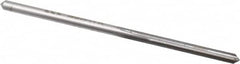 Made in USA - #35 High Speed Steel 4 Flute Chucking Reamer - Straight Flute, 0.11" Straight Shank, 7/8" Flute Length, 2-5/8" OAL - Exact Tooling