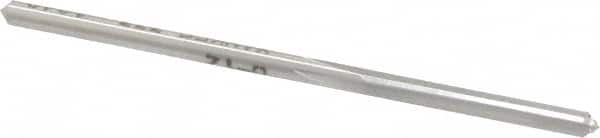 Made in USA - #37 High Speed Steel 4 Flute Chucking Reamer - Straight Flute, 0.104" Straight Shank, 7/8" Flute Length, 2-1/2" OAL - Exact Tooling