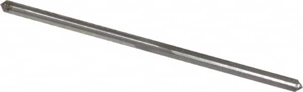 Made in USA - #40 High Speed Steel 4 Flute Chucking Reamer - Straight Flute, 0.098" Straight Shank, 7/8" Flute Length, 2-3/8" OAL - Exact Tooling