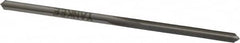 Made in USA - #41 High Speed Steel 4 Flute Chucking Reamer - Straight Flute, 0.096" Straight Shank, 7/8" Flute Length, 2-3/8" OAL - Exact Tooling