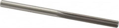 Made in USA - Letter E High Speed Steel 6 Flute Chucking Reamer - Straight Flute, 1/4" Straight Shank, 1-1/2" Flute Length, 4" OAL - Exact Tooling