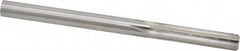Made in USA - 21/64" High Speed Steel 6 Flute Chucking Reamer - Straight Flute, 21/64" Straight Shank, 1-1/2" Flute Length, 4-5/8" OAL - Exact Tooling