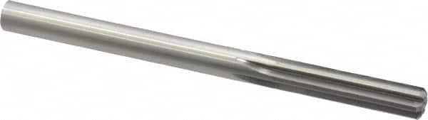 Made in USA - 11/32" High Speed Steel 6 Flute Chucking Reamer - Straight Flute, 11/32" Straight Shank, 1-1/2" Flute Length, 4-3/4" OAL - Exact Tooling