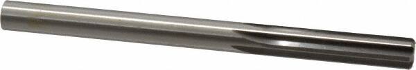 Made in USA - 25/64" High Speed Steel 6 Flute Chucking Reamer - Straight Flute, 25/64" Straight Shank, 1-3/4" Flute Length, 5-1/8" OAL - Exact Tooling