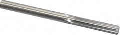 Made in USA - Letter V High Speed Steel 6 Flute Chucking Reamer - Straight Flute, 0.377" Straight Shank, 1-3/4" Flute Length, 5" OAL - Exact Tooling