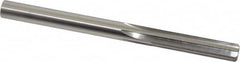 Made in USA - Letter X High Speed Steel 6 Flute Chucking Reamer - Straight Flute, 0.397" Straight Shank, 1-3/4" Flute Length, 5-1/8" OAL - Exact Tooling