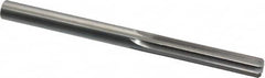 Made in USA - 0.373" High Speed Steel 6 Flute Chucking Reamer - Straight Flute, 0.373" Straight Shank, 1-3/4" Flute Length, 5" OAL - Exact Tooling