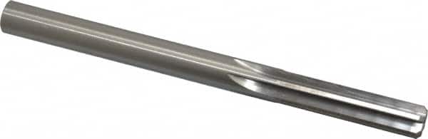 Made in USA - 0.4385" High Speed Steel 6 Flute Chucking Reamer - Straight Flute, 0.4385" Straight Shank, 1-3/4" Flute Length, 5-1/2" OAL - Exact Tooling