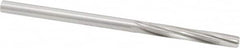 Made in USA - #5 High Speed Steel 6 Flute Chucking Reamer - Spiral Flute, 0.2055" Straight Shank, 1-1/4" Flute Length, 3-3/4" OAL - Exact Tooling