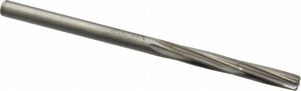 Made in USA - #11 High Speed Steel 6 Flute Chucking Reamer - Spiral Flute, 0.191" Straight Shank, 1-1/4" Flute Length, 3-1/2" OAL - Exact Tooling