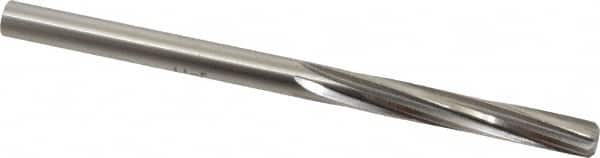 Made in USA - Letter E High Speed Steel 6 Flute Chucking Reamer - Spiral Flute, 1/4" Straight Shank, 1-1/2" Flute Length, 4" OAL - Exact Tooling