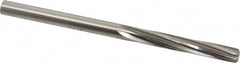 Made in USA - Letter E High Speed Steel 6 Flute Chucking Reamer - Spiral Flute, 1/4" Straight Shank, 1-1/2" Flute Length, 4" OAL - Exact Tooling