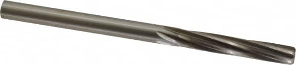 Made in USA - 17/64" High Speed Steel 6 Flute Chucking Reamer - Spiral Flute, 17/64" Straight Shank, 1-1/2" Flute Length, 4-1/8" OAL - Exact Tooling