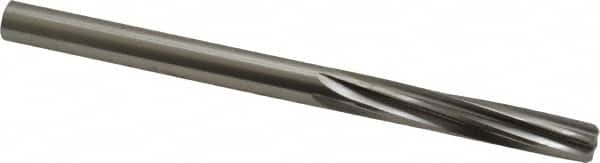 Made in USA - 5/16" High Speed Steel 6 Flute Chucking Reamer - Spiral Flute, 5/16" Straight Shank, 1-1/2" Flute Length, 4-1/2" OAL - Exact Tooling