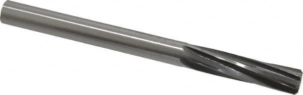 Made in USA - 15/32" High Speed Steel 6 Flute Chucking Reamer - Spiral Flute, 15/32" Straight Shank, 1-3/4" Flute Length, 5-3/4" OAL - Exact Tooling