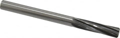 Made in USA - 15/32" High Speed Steel 6 Flute Chucking Reamer - Spiral Flute, 15/32" Straight Shank, 1-3/4" Flute Length, 5-3/4" OAL - Exact Tooling
