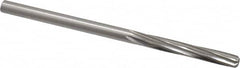 Made in USA - 0.1855" High Speed Steel 6 Flute Chucking Reamer - Spiral Flute, 0.1855" Straight Shank, 1-1/8" Flute Length, 3-1/2" OAL - Exact Tooling