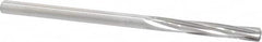Made in USA - 3/16" High Speed Steel 6 Flute Chucking Reamer - Spiral Flute, 3/16" Straight Shank, 1-1/8" Flute Length, 3-1/2" OAL - Exact Tooling