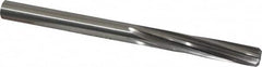 Made in USA - 3/8" High Speed Steel 6 Flute Chucking Reamer - Spiral Flute, 3/8" Straight Shank, 1-3/4" Flute Length, 5" OAL - Exact Tooling