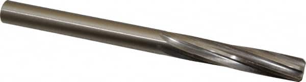 Made in USA - 0.4365" High Speed Steel 6 Flute Chucking Reamer - Spiral Flute, 0.4365" Straight Shank, 1-3/4" Flute Length, 5-1/2" OAL - Exact Tooling