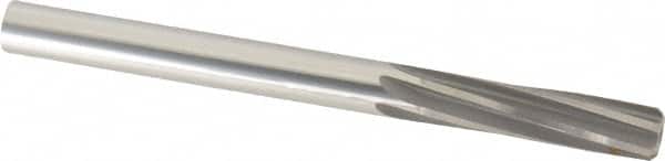 Made in USA - 1/2" High Speed Steel 6 Flute Chucking Reamer - Spiral Flute, 1/2" Straight Shank, 2" Flute Length, 6" OAL - Exact Tooling