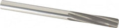 Made in USA - 1/2" High Speed Steel 6 Flute Chucking Reamer - Spiral Flute, 1/2" Straight Shank, 2" Flute Length, 6" OAL - Exact Tooling