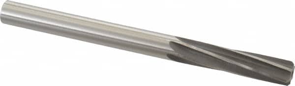 Made in USA - 0.4995" High Speed Steel 6 Flute Dowel Pin Chucking Reamer - Exact Tooling