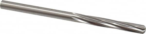 Made in USA - Letter D High Speed Steel 6 Flute Chucking Reamer - Spiral Flute, 0.246" Straight Shank, 1-1/2" Flute Length, 4" OAL - Exact Tooling