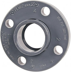 Value Collection - 2" Pipe, 6" OD, PVC Socket Pipe Flange - Schedule 80, Gray - Exact Tooling