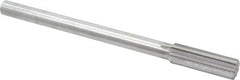 Made in USA - 23/32" Cobalt 8 Flute Chucking Reamer - Straight Flute, 0.5615" Straight Shank, 2-1/4" Flute Length, 9" OAL - Exact Tooling
