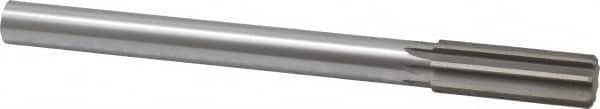 Made in USA - 7/8" Cobalt 8 Flute Chucking Reamer - Straight Flute, 3/4" Straight Shank, 2-5/8" Flute Length, 10" OAL - Exact Tooling
